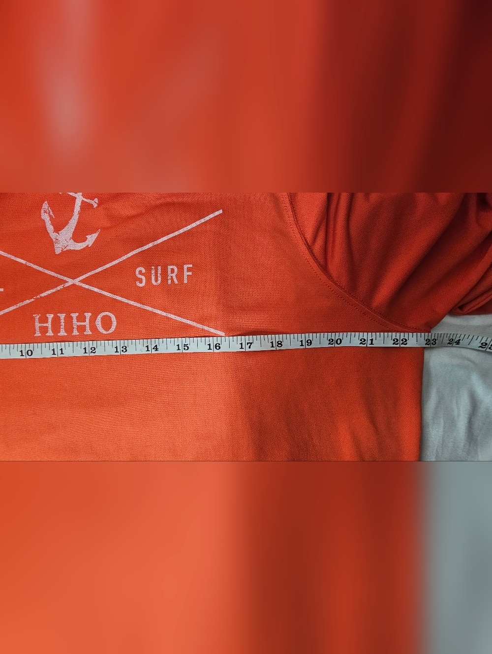 HIHO Sun Shield Performance Hoodie Mens Large Orange Sail Surf Anchor UV Shirt - Picture 8 of 8